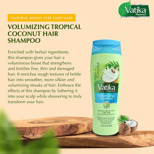 Vatika Naturals Coconut Shampoo, Oil & Conditioner Combo | Deeply Nourishing Trio with Coconut, Henna & Castor Oil | Repairs Damage, Hydrates & Restores Shine for Smooth, Frizz-Free Hair