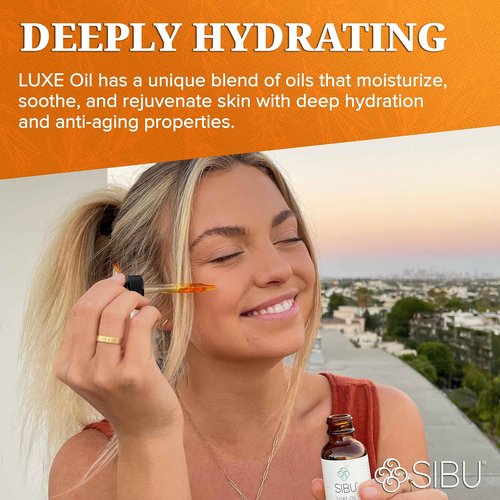 sibu LUXE Oil, Made with USDA Organic Essential Oils and Premium Himalayan Sea Buckthorn (1 oz) – Hydrates, Reduces Redness, and Soothes Irritated Skin