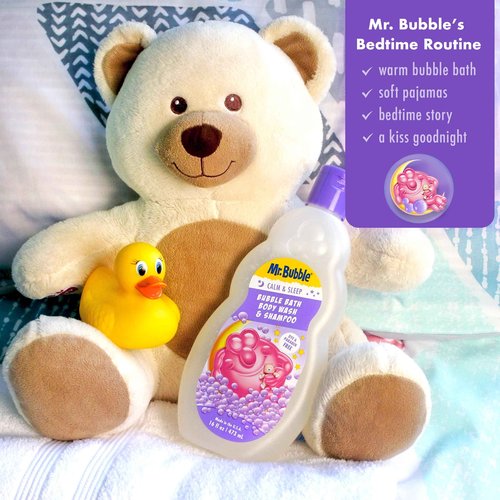 Mr. Bubble Calm and Sleep 3in1 Bubble Bath, Body Wash & Shampoo, 16 oz., Pack of 4