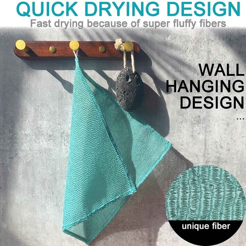 3 pcs/Set 12"×12" Super Rough Home Spa Exfoliating Nylon Bath Cloth/Towel - Magic Shower Washcloth for Body - Shower Scrubber - Remove Dead Skin - Great for Skin Care in The Bath