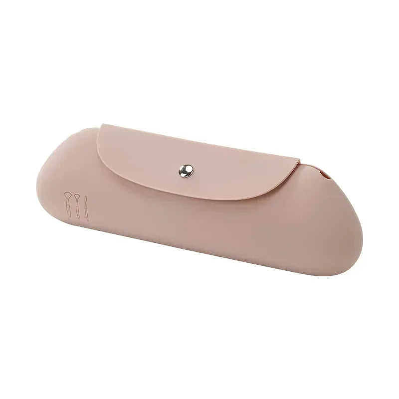 Silicone Makeup Brush Holder Case Travel Cosmetic Organizer Portable Storage Bag