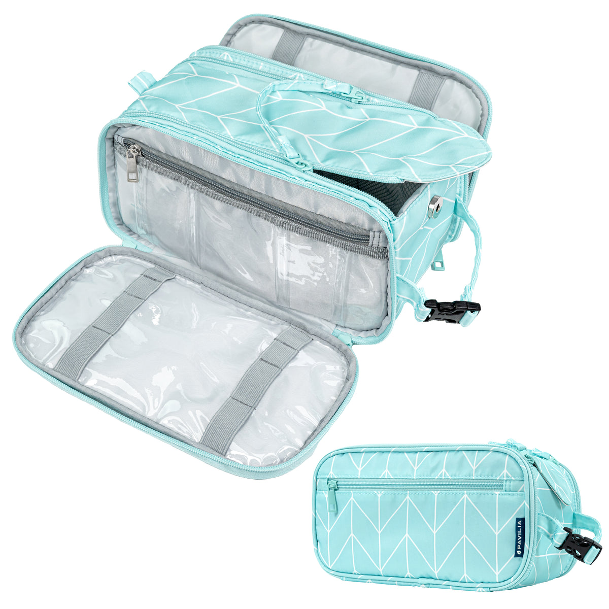 Travel Toiletry Bag Organizer for Men and Women Waterproof Cosmetic and Shaving Kit
