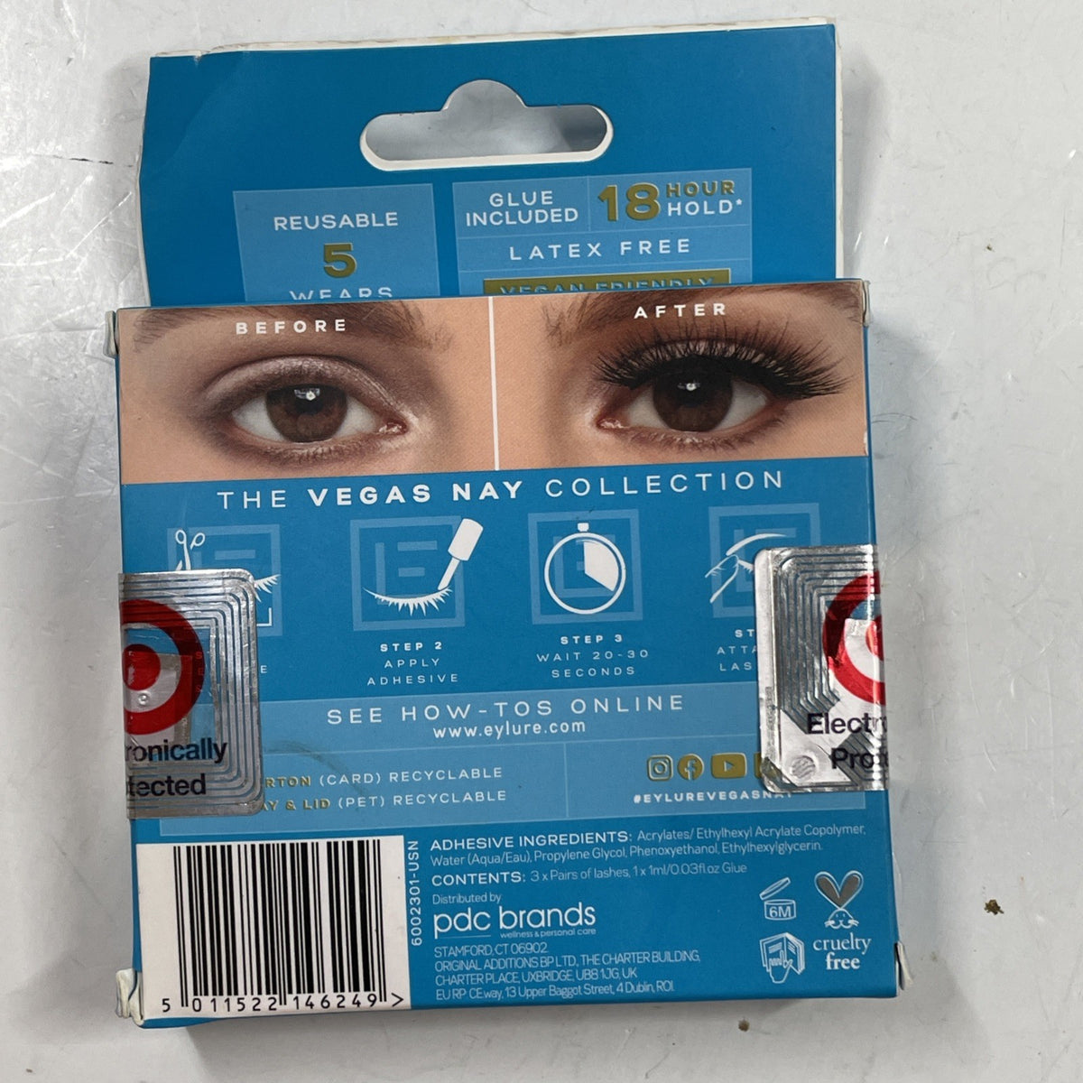 Reusable False Eyelash Set - 3 Pairs, Adhesive Included, Glamorous Look