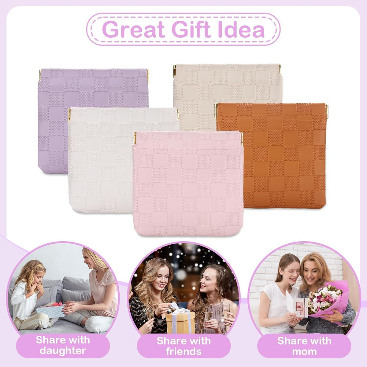 Mini Waterproof Makeup Bags Set - Small Cosmetic Pouches for Purse, Travel, Women