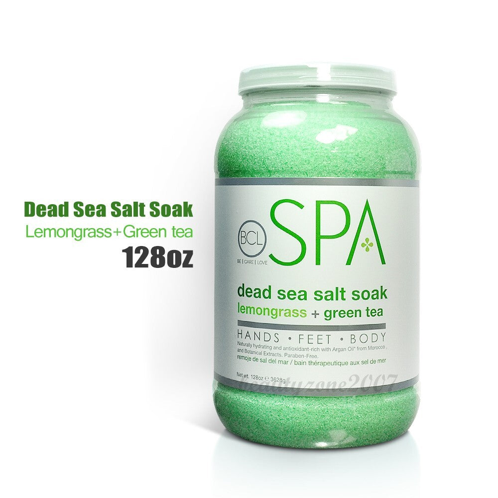 Organic Dead Sea Salt Soak with Lemongrass & Green Tea - 128oz Gallon