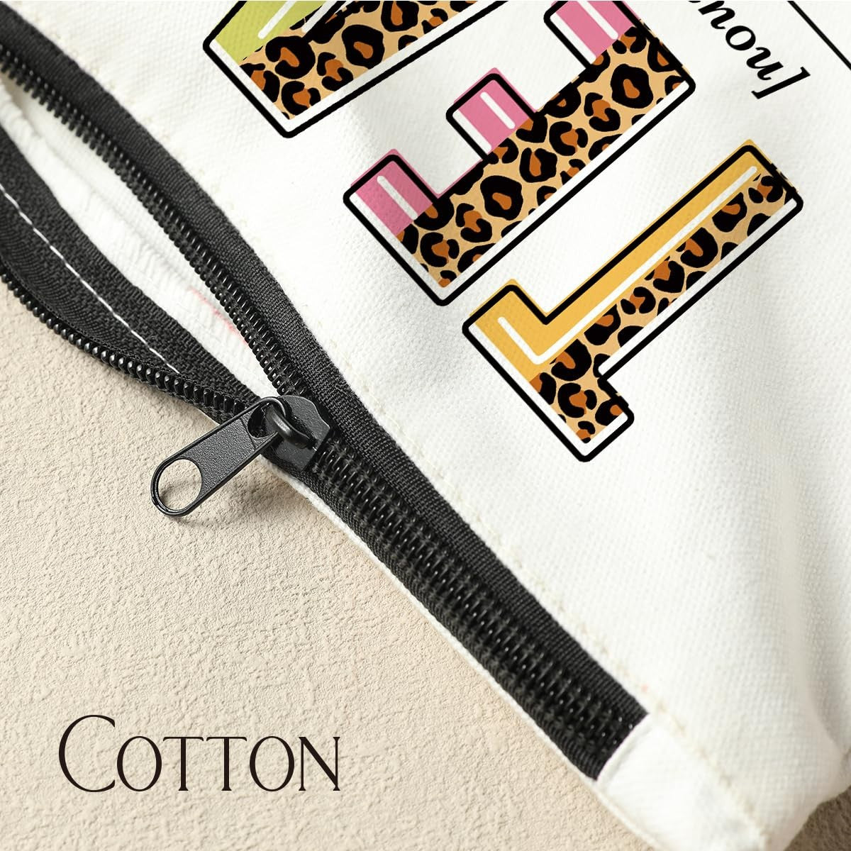 Canvas Makeup Bag for Travel and Cosmetics Storage - Tea Lovers Theme