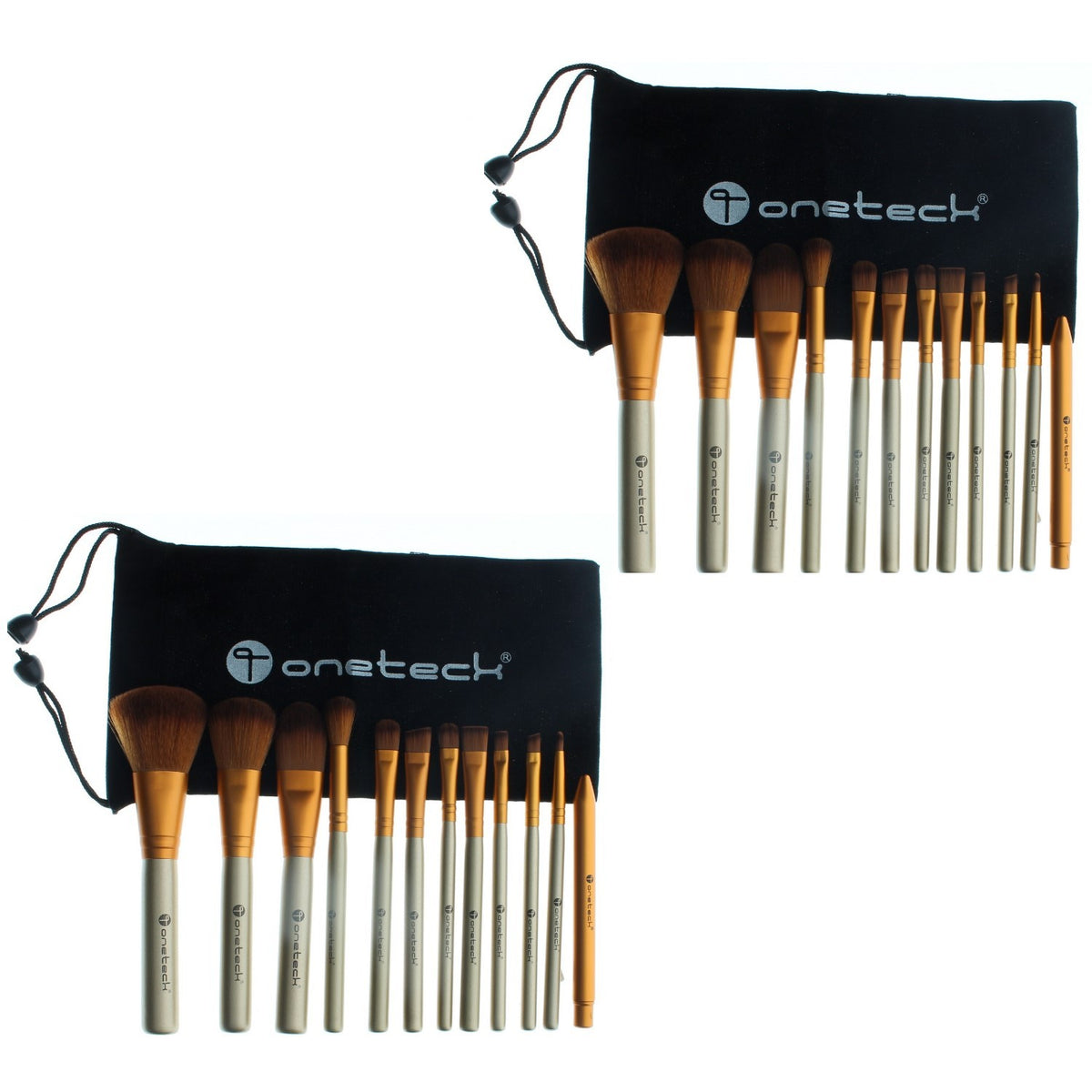 12-Piece Makeup Brush Set - Professional Cosmetic Tools for Eyes and Face