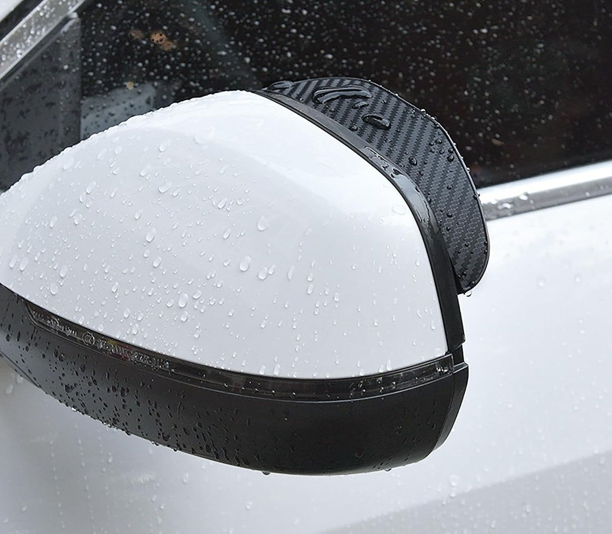 2PCS Car Side Mirror Rain Guards Silicone Rain Cover Universal Fit