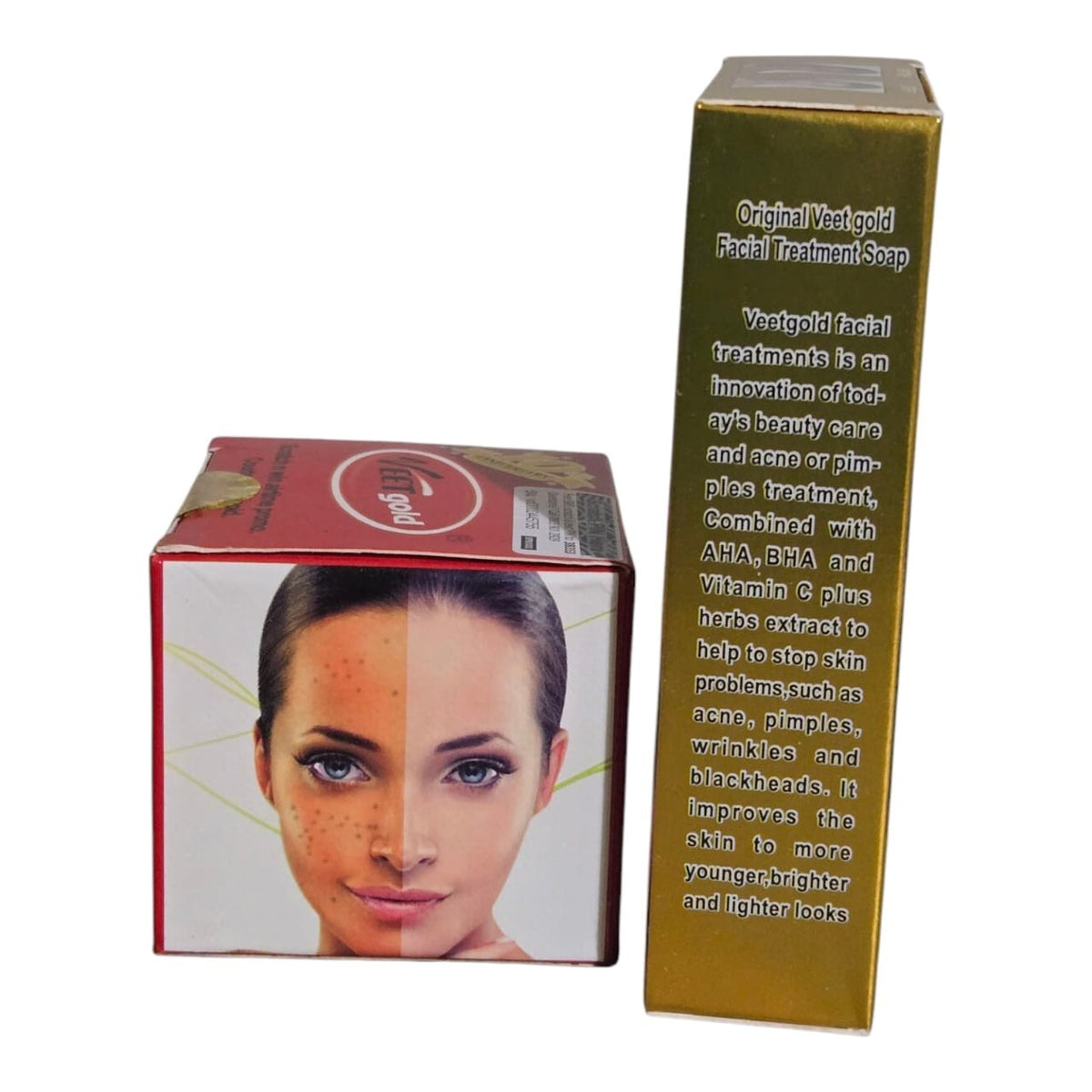 Veet Gold Gluta White Face Cream & Soap Combo for Brightening & Skin Care