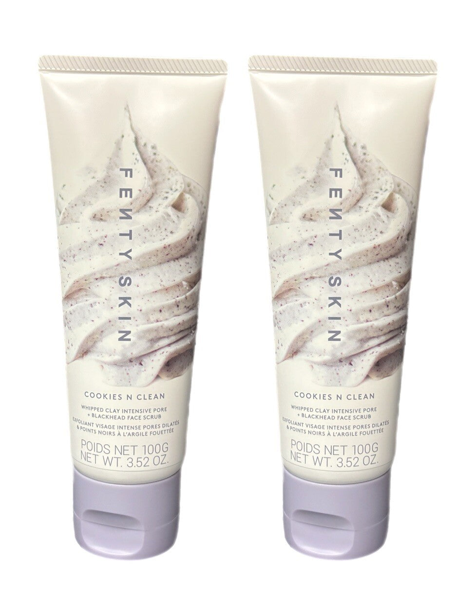 Fenty Skin Cookies N Clean Whipped Blackhead Face Scrub 3.52 oz - Pack of 2