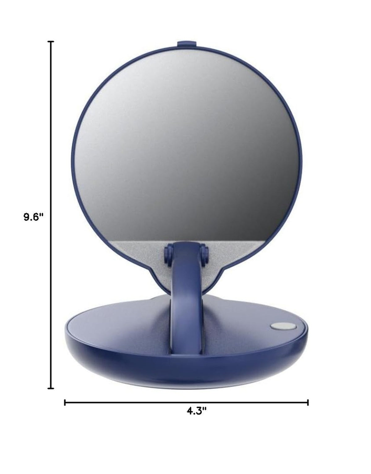 15X Magnifying Tabletop Mirror with LED Lights - Blue, Adjustable & Foldable