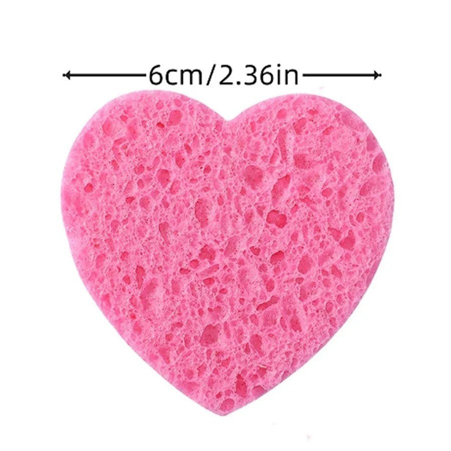 10Pcs Cellulose Facial Sponges Compressed Cleansing & Exfoliating Tools