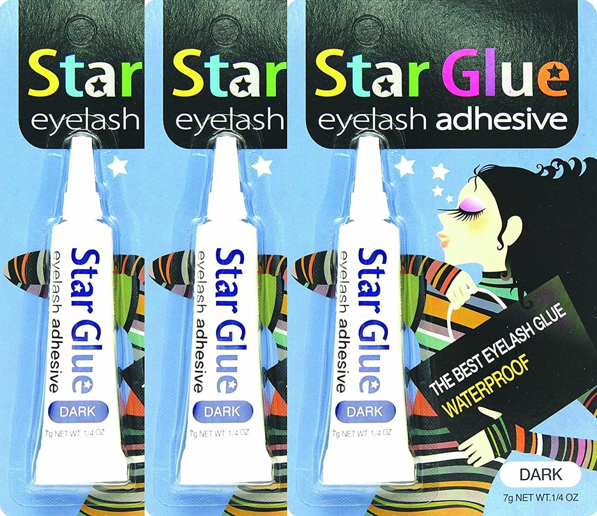 Dark Waterproof Eyelash Adhesive 10 Pcs for False Lashes & Eye Makeup