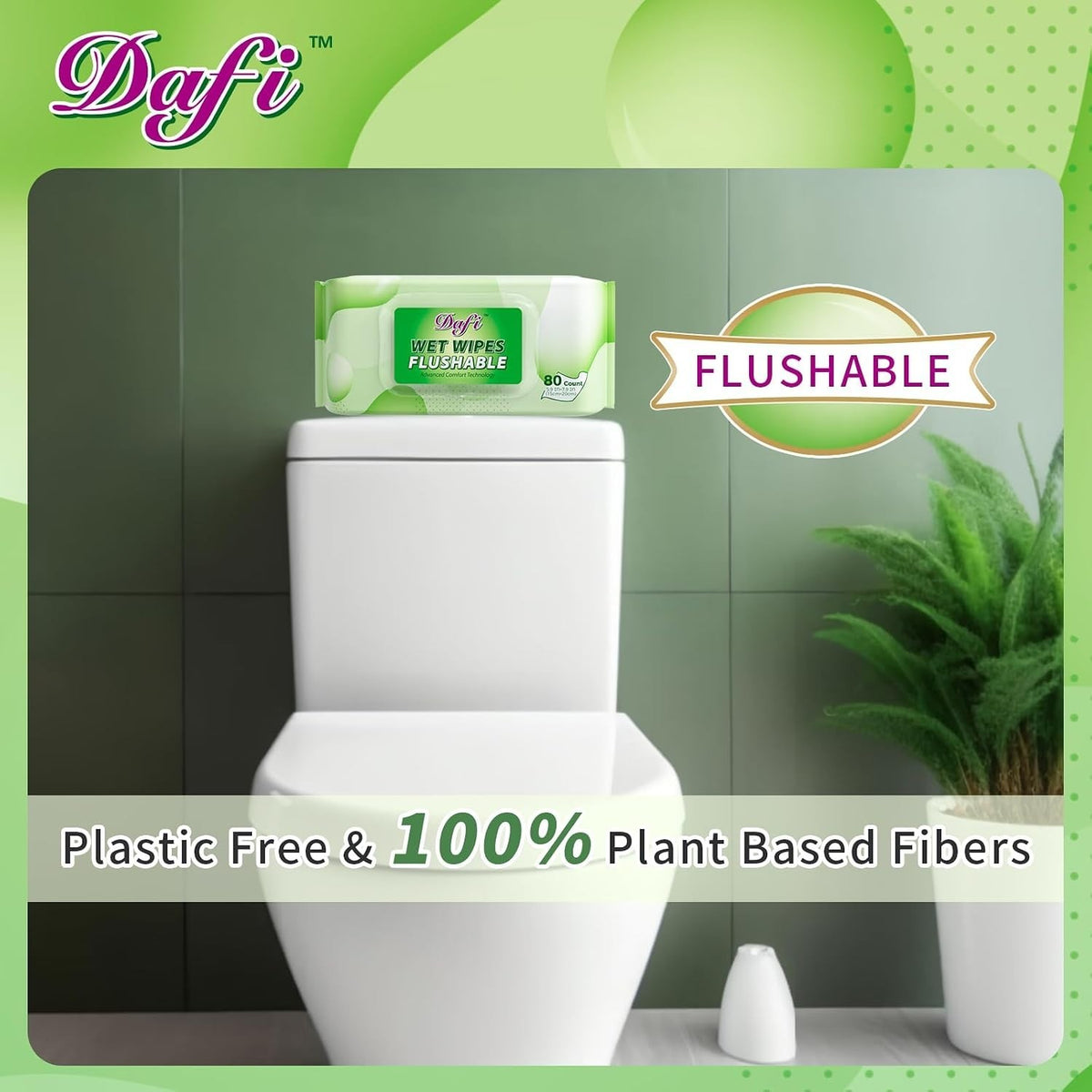Adult Flushable Wipes 80 Count - Eco-Friendly, Hypoallergenic & Extra Large