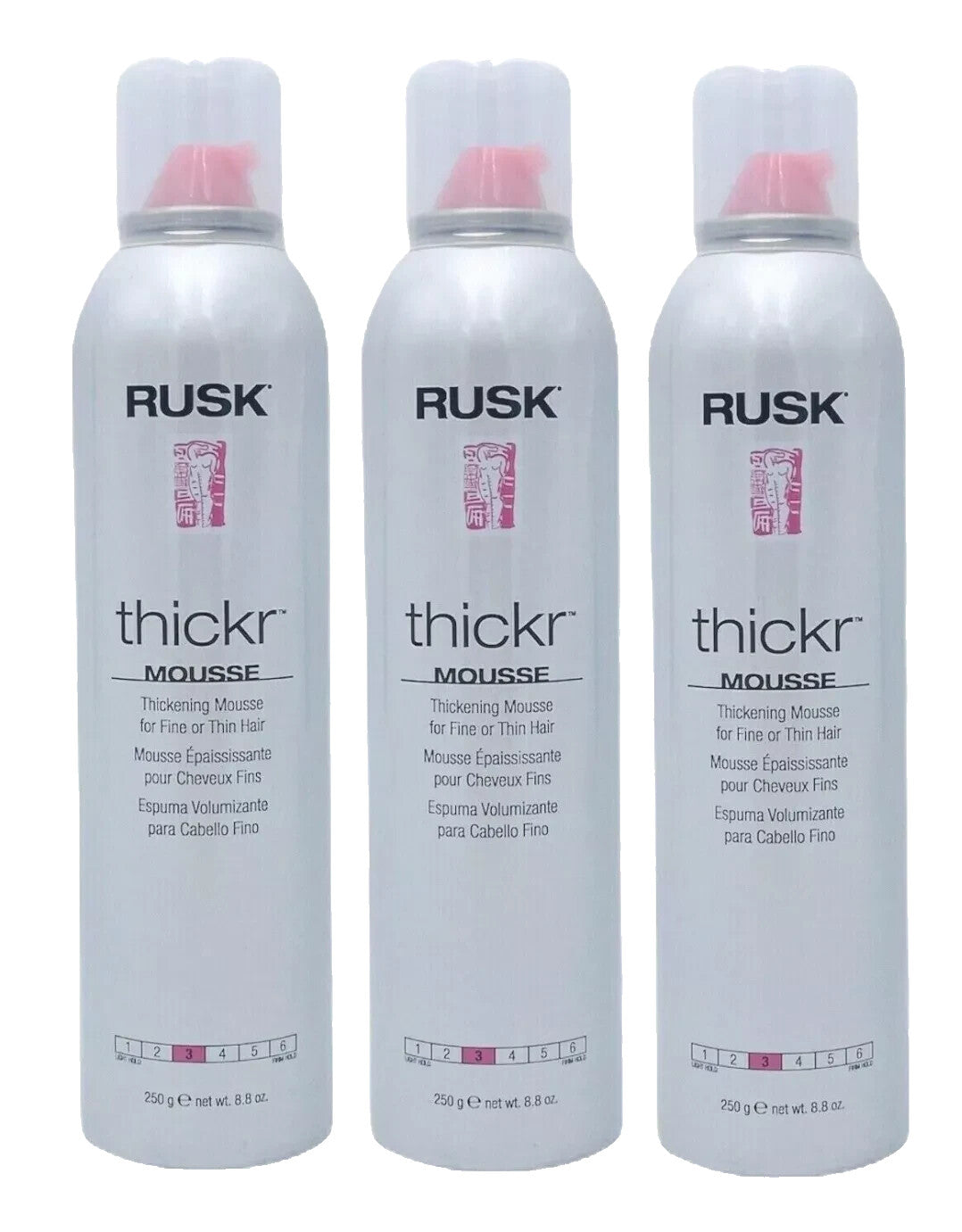 Thickr Mousse for Fine Hair - Thickening Hair Styling Foam 8.8oz Pack of 3