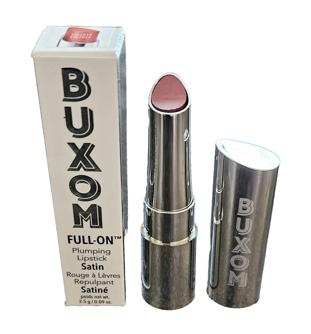 Buxom Full-On Plumping Satin Lipstick Hush Hush 0.09 Oz Boxed