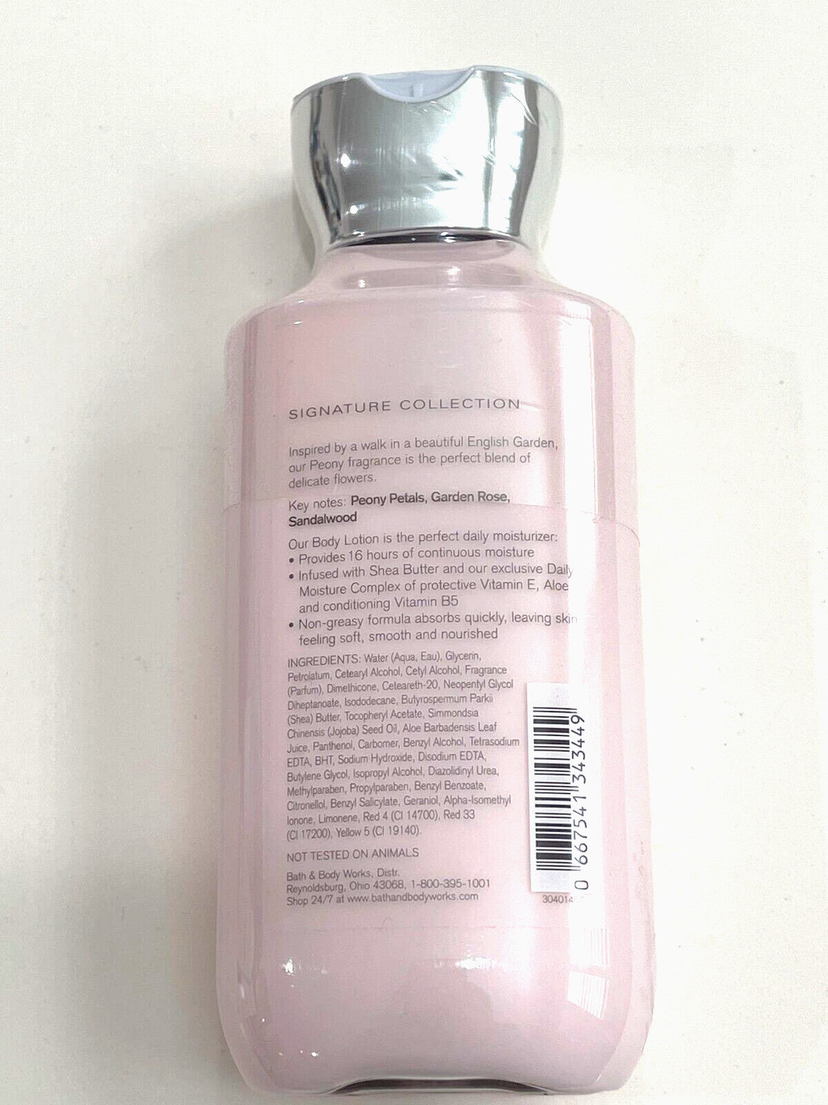 Bath & body Works Peony Shea Vitamin E Lotion 8 oz / 236 ml