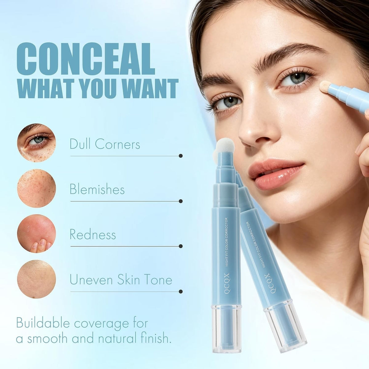 Light Beige Under Eye Concealer Pen - 24-Hour Flawless Coverage
