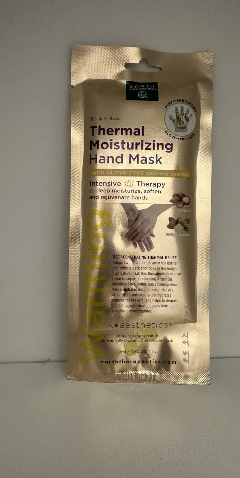 Thermal Moisturizing Hand Mask with Shea & Argan Butter Gloves