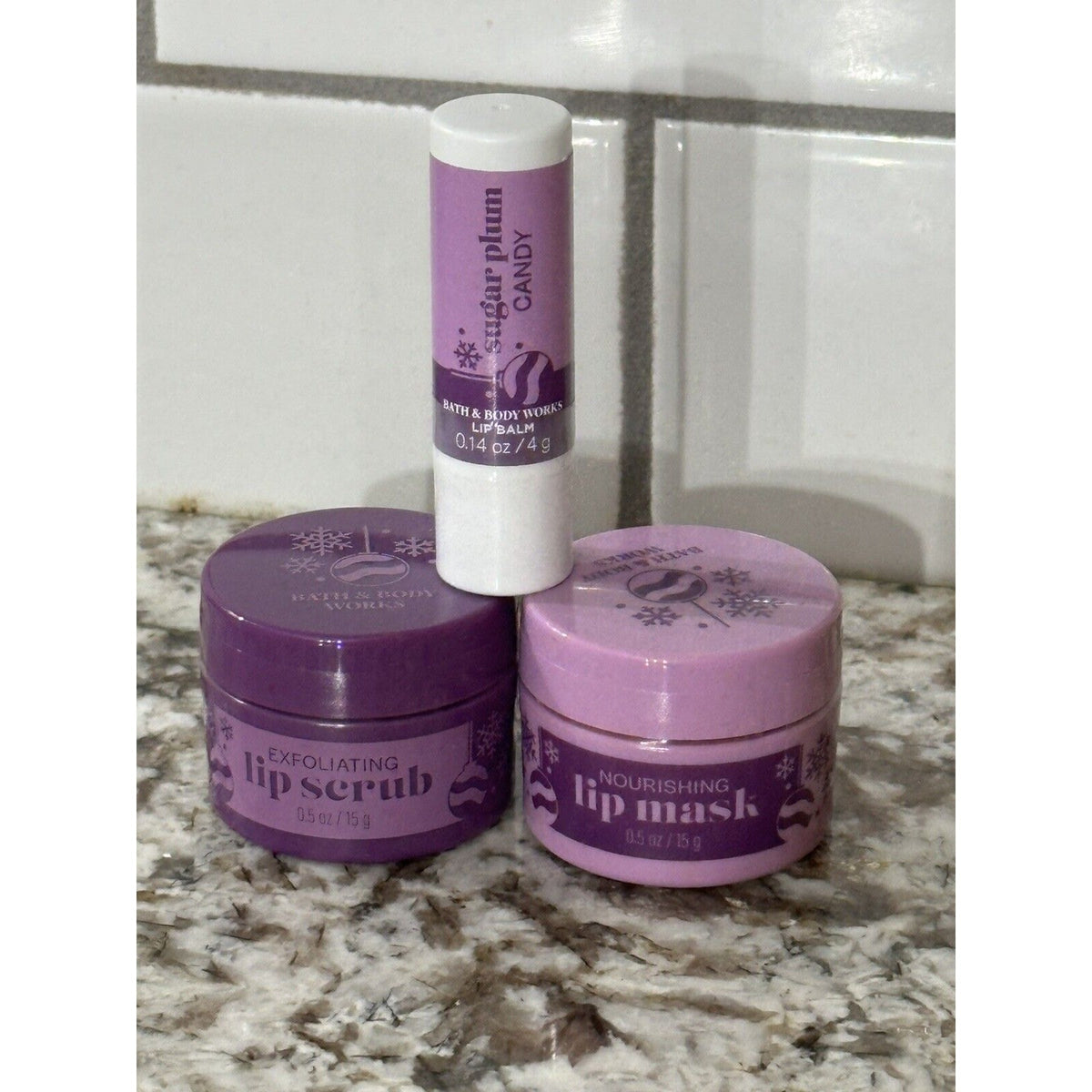 Lip Mask & Scrub Set - Nourishing Sugar Plum Candy 3 Piece