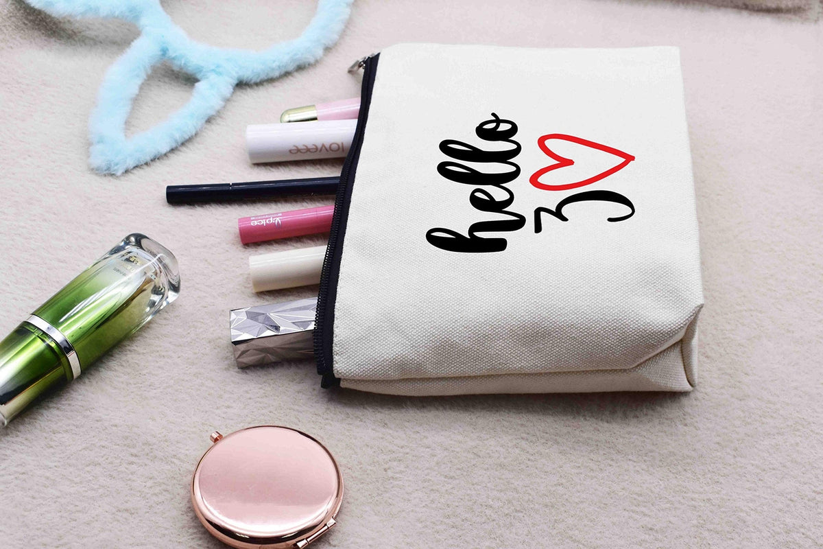 30th Birthday Makeup Bag - Funny Cosmetic Travel Pouch for Women