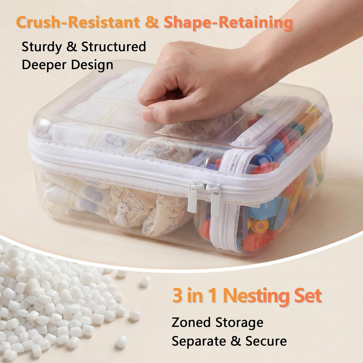 Travel Toiletry Organizer 3PCS Hard Shell Case Set, Leak-Resistant & Portable