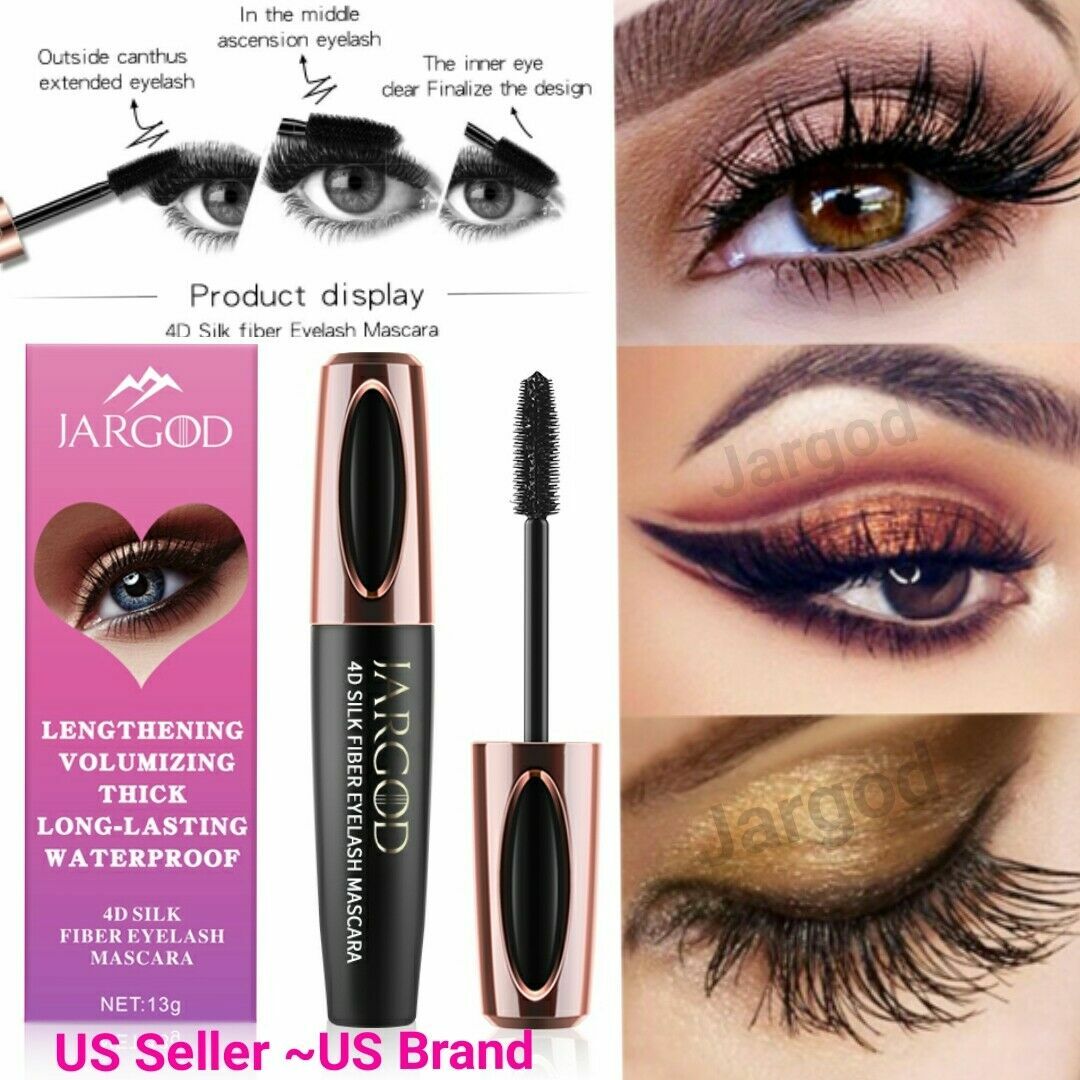 4D Silk Fiber Volumizing Waterproof Mascara with Provitamin B5 - Lengthening & Smudge-Proof