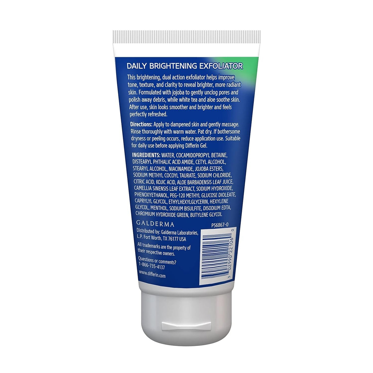 2 Pack-Differin Face Scrub Daily Brightening Exfoliator 6 fl oz Each