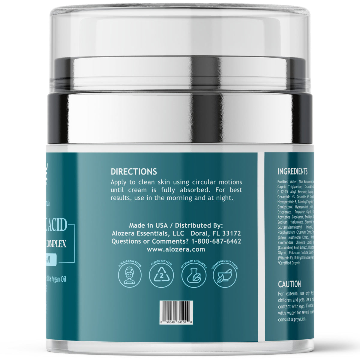 Hyaluronic Acid Face Cream - Anti-Aging Moisturizer, 1.7 oz
