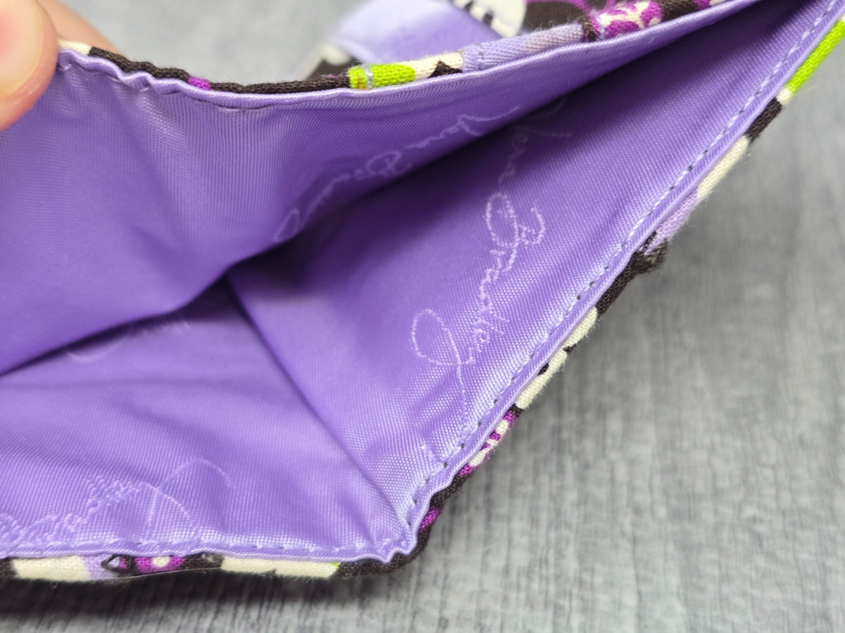 Vera Bradley Plum Petals Wallet - Card & Coin Holder, 5.5 x 4 Inches