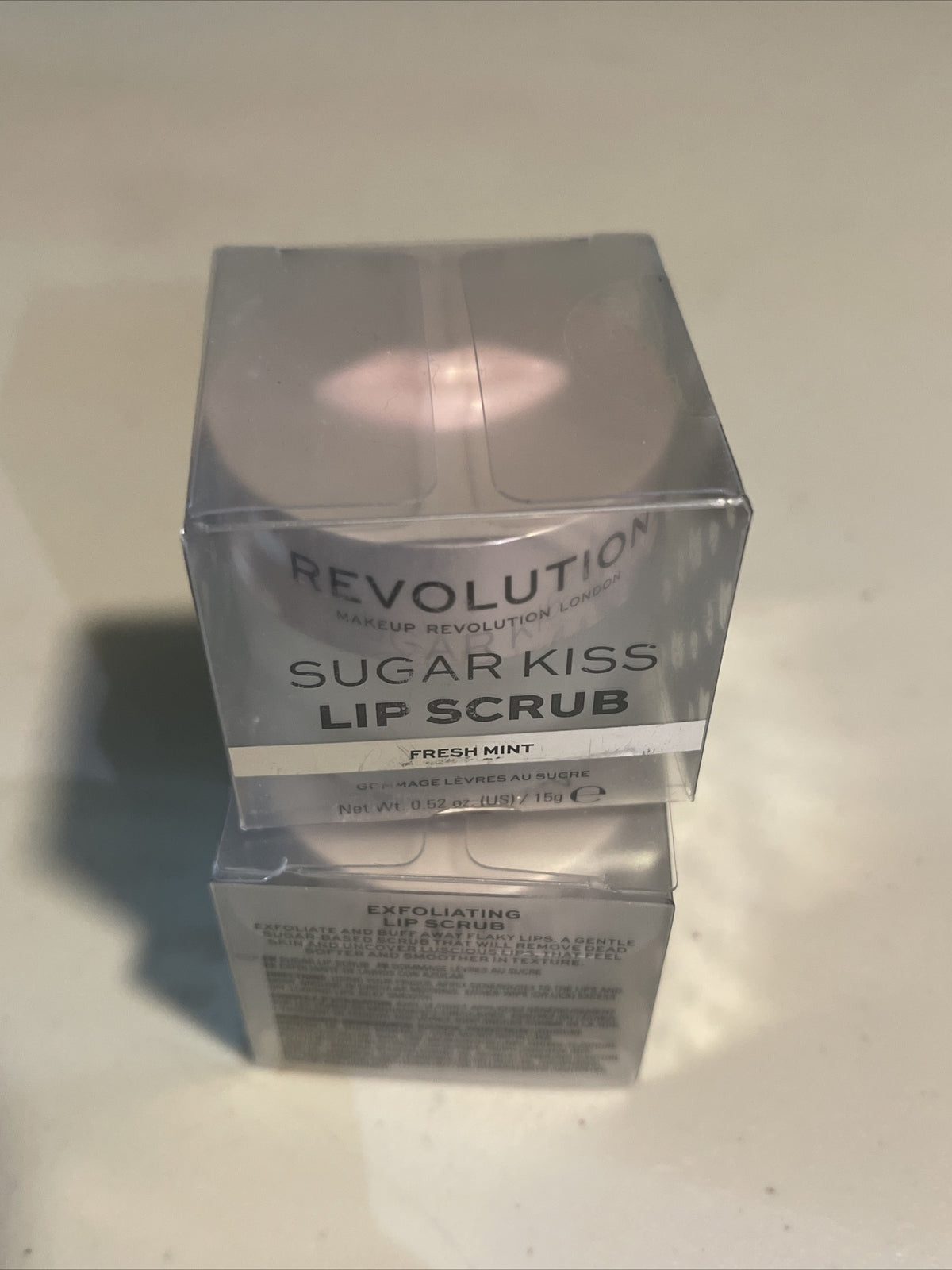 Revolution Sugar Kiss Lip Scrub FRESH MINT - Hydrating Lip Exfoliant, 2 Pack