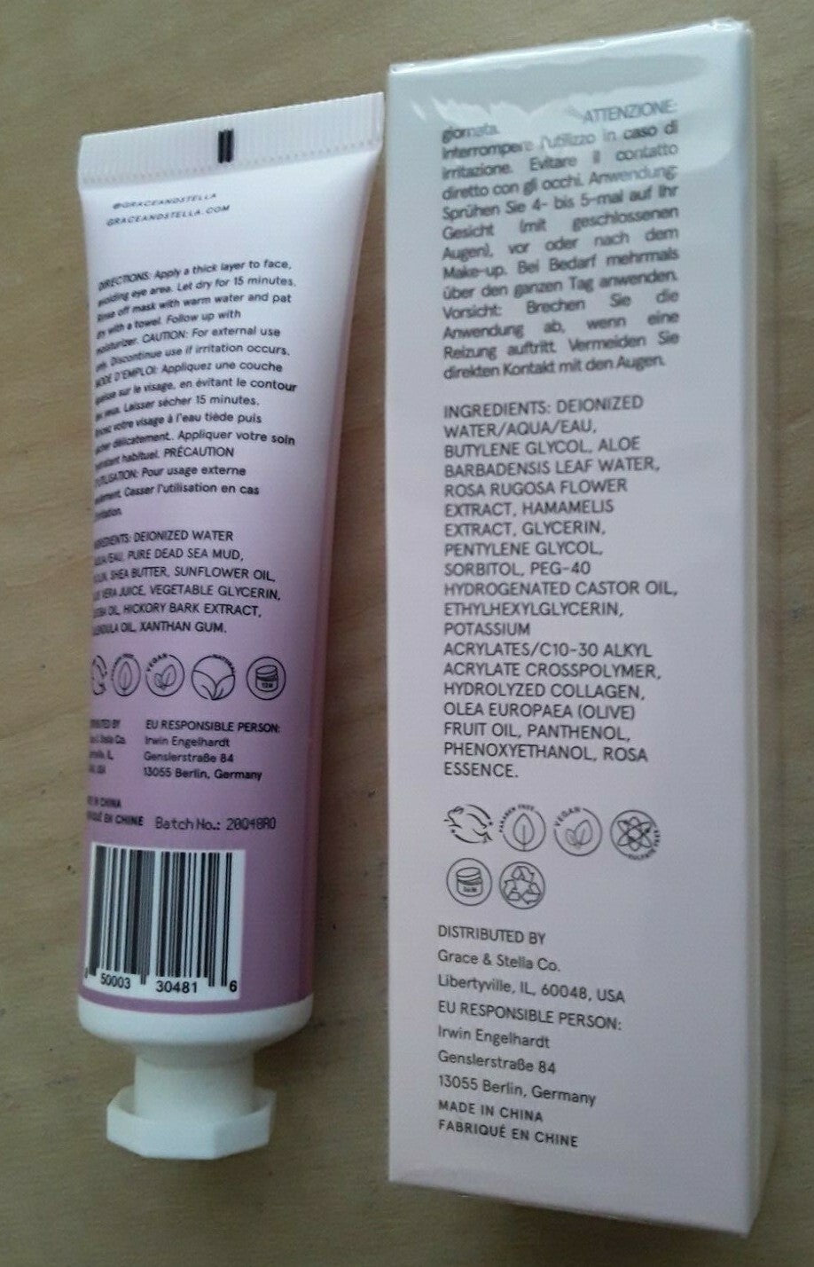 Hydrating Facial Spray & Dead Sea Mud Mask Set for Travel - Rose Scented