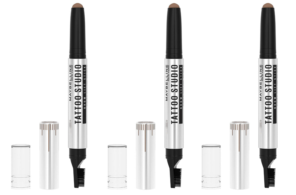 Maybelline Brow Lift Stick Makeup Soft Brown 3-Pack | Eyebrow Enhancer