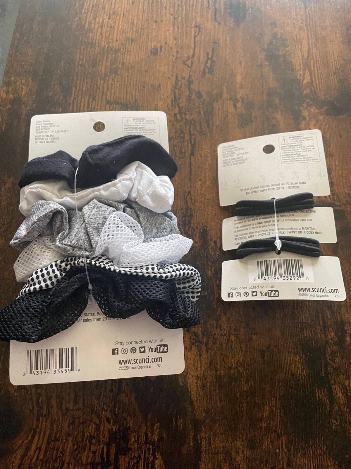 Lot of 2 packs Scunci Hair Accessories pc & 6pc total 8 pieces