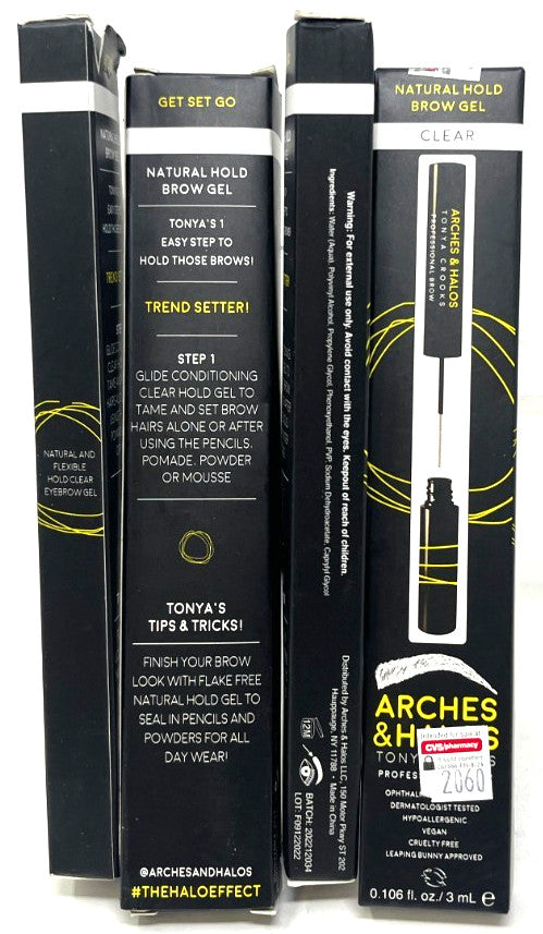 Clear Brow Gel - Natural Hold, 0.106 fl oz, Pack of 4