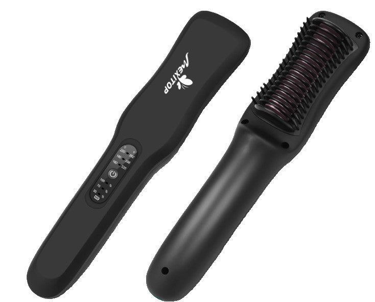 Wireless Hair Straightening Brush Travel Size 9 Inch Hot Styling Brush