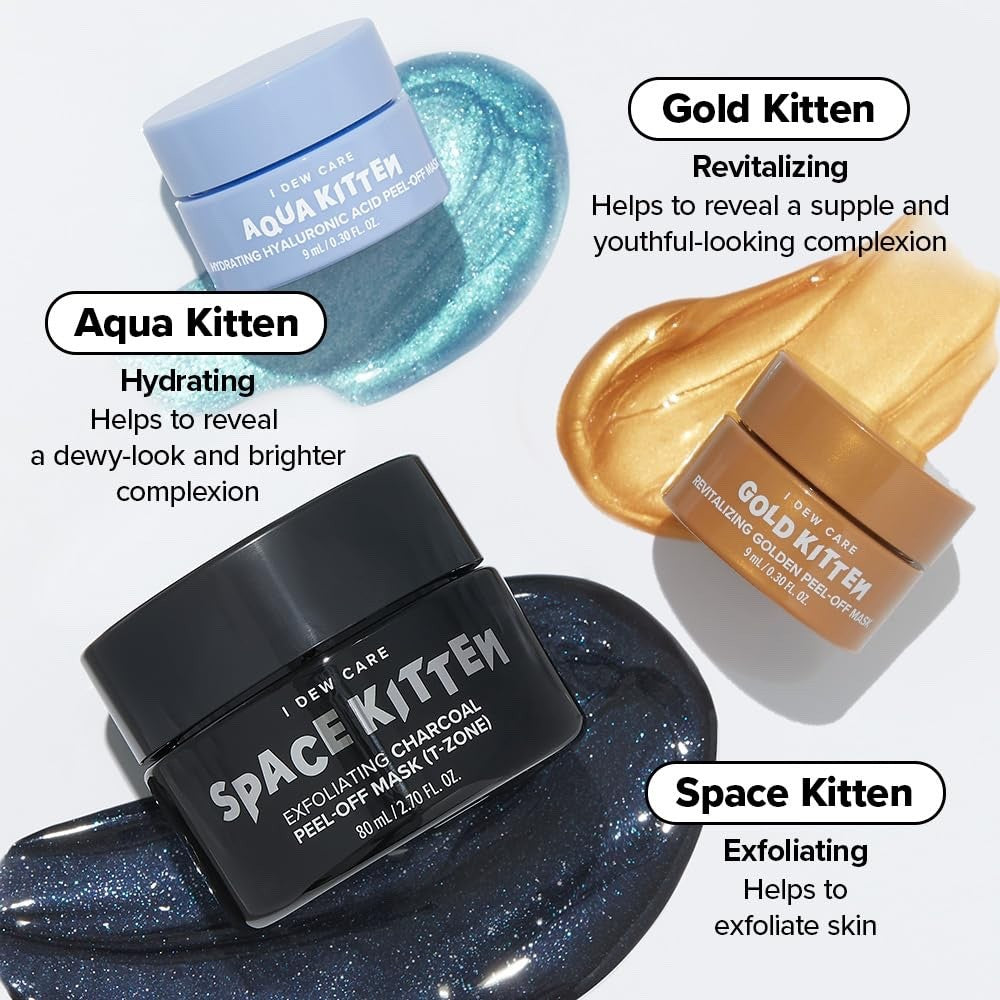 Korean Peel-Off Face Mask Set with Headband - 3 Masks