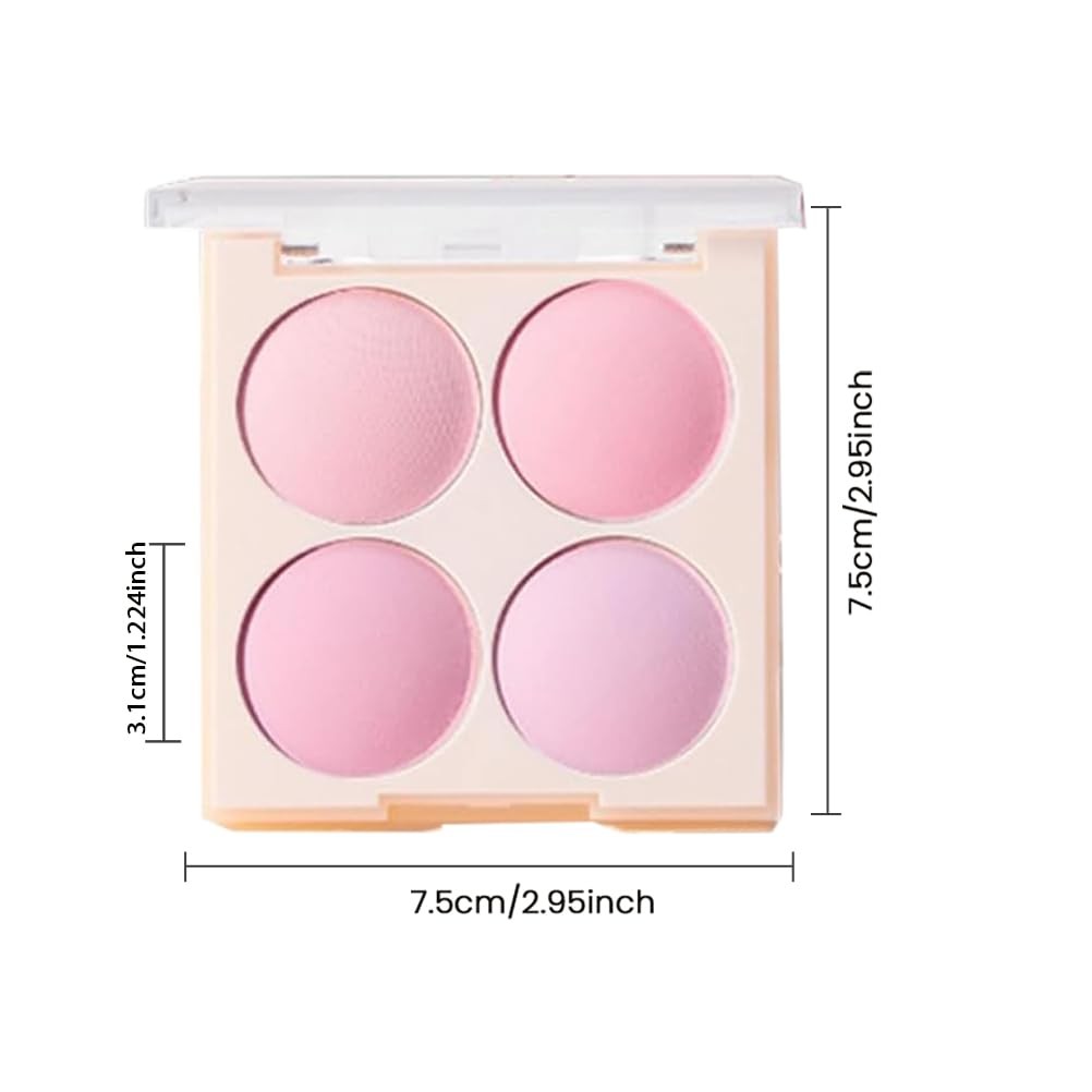 4 Color Matte Pink Eyeshadow Palette - Long-Lasting, Blending, Natural & Glam Looks