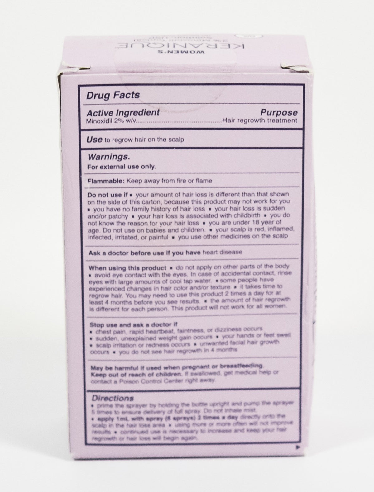 Women's 2% Minoxidil Hair Regrowth Treatment Solution 2oz