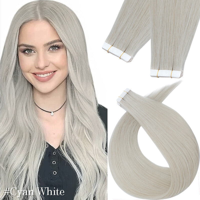Double Sided Hair Extension Tape 40PCS Thick Remy Human Hair Skin Weft