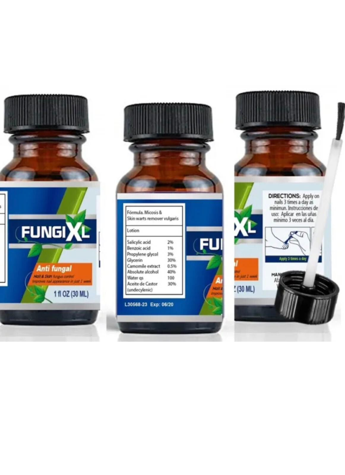 Nail Fungus Support Solution for Toe and Finger Nails - Maximum Strength 100%