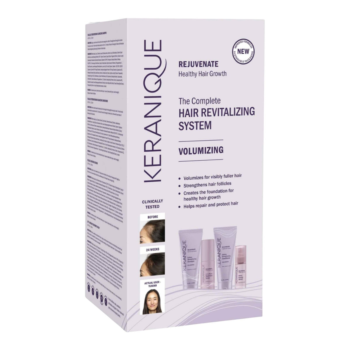 Hair Volumizing System Kit with Keratin Shampoo & Conditioner