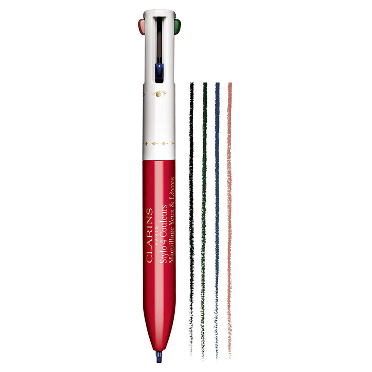 All-in-One 4-Color Pen for Eyes & Lips - Retractable Makeup Stick #01
