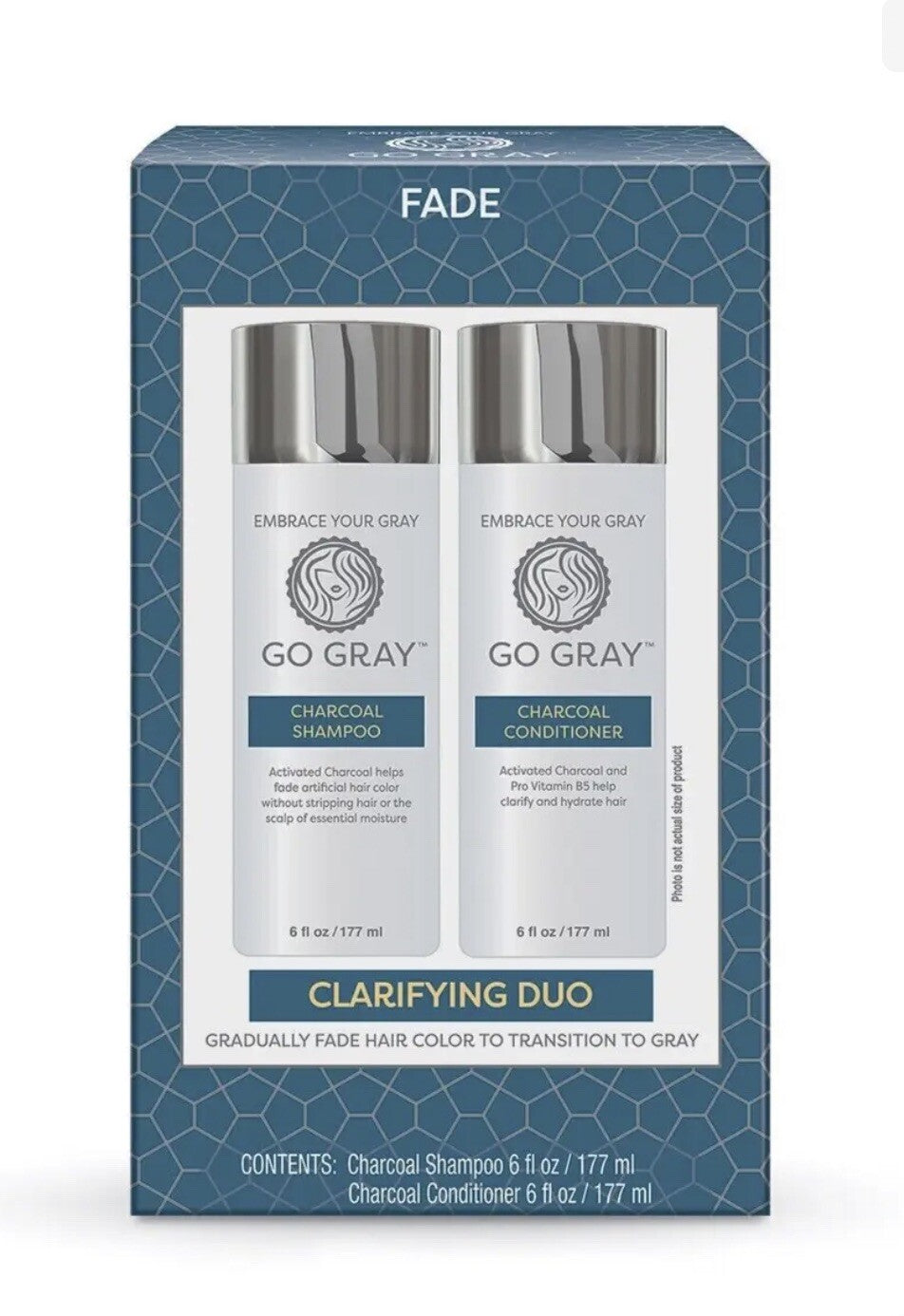 Go Gray Clarifying Charcoal Daily Shampoo & Conditioner, Full Size