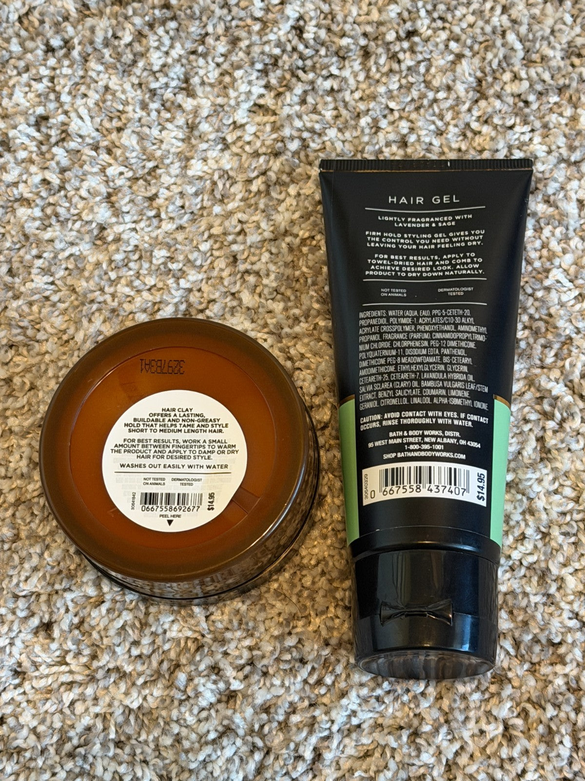 Men's Hair Gel and Hair Clay Set - Styling Products for Men