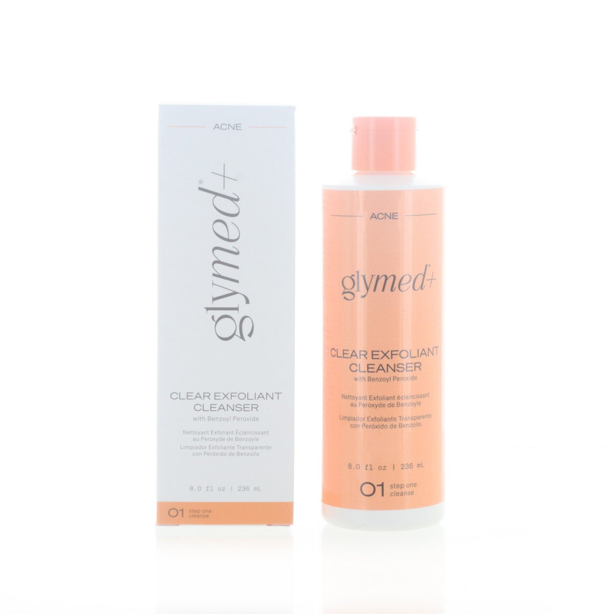 GlyMed Plus Clear Exfoliant Cleanser 236ml 8oz NEW FAST SHIP