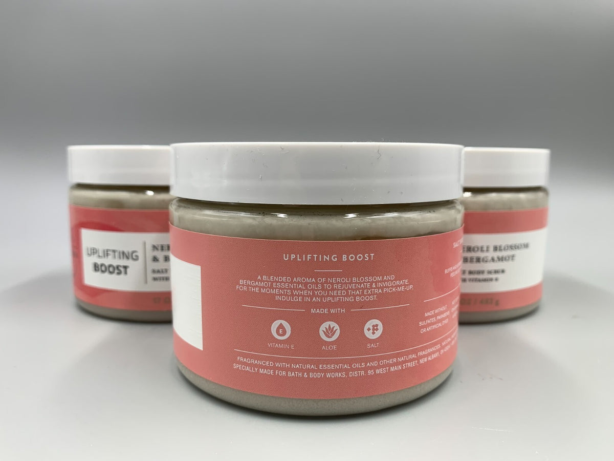 Bath & Body Works Neroli Blossom Bergamot Salt Scrub 17 Oz S/3 #104A