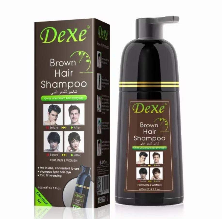 Brown Hair Dye Shampoo - Gray Coverage, 400ml
