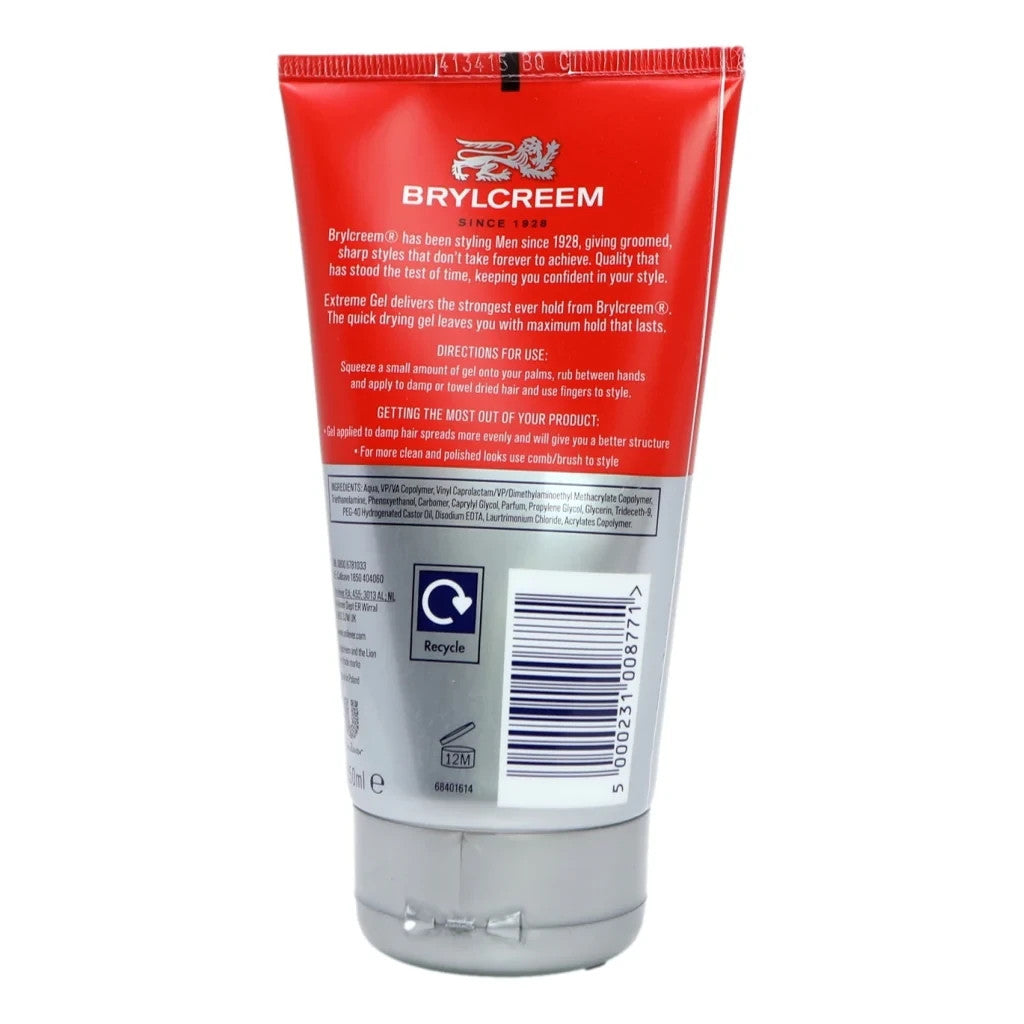 Extreme Hold Hair Gel 150ml - Strong Styling & Quick Dry Hair Gel