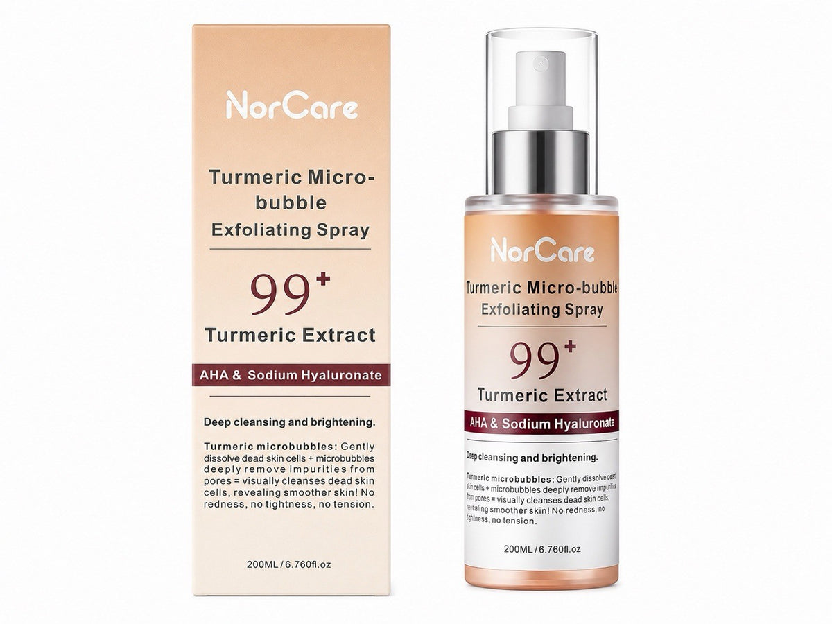 2 Pack NorCare Turmeric Micro-Bubble Exfoliating Spray 200ml AHA